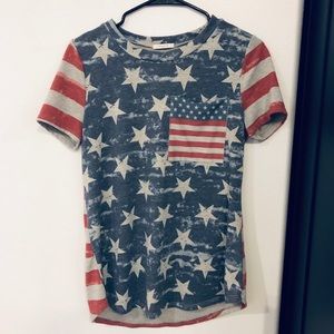 Distressed American Flag Tee